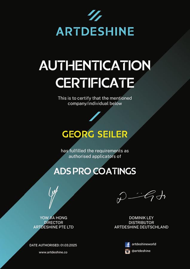 Zertifikat | Autopflege Seiler
